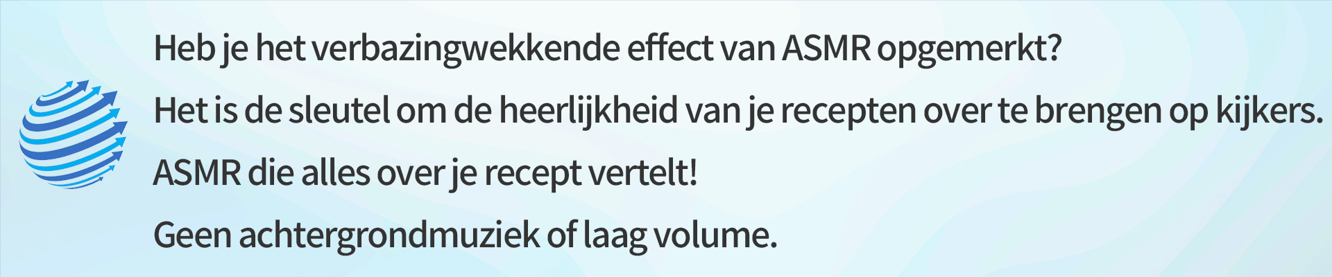 Voorbeeld van het ASMR-effect